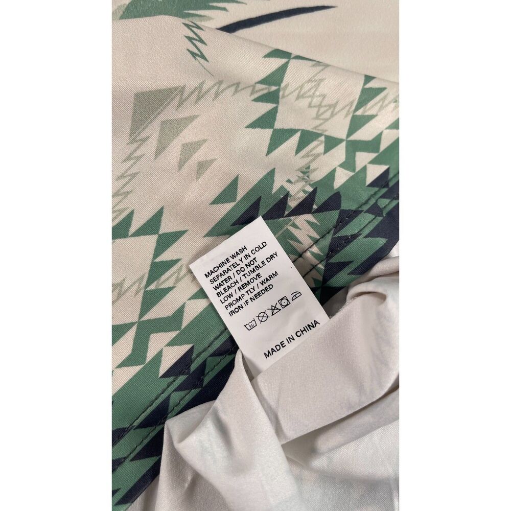 NWT Lucky & Blessed Cowgirl Slip Dress XL Cream Green Bull Aztec Western Maxi - Picture 9 of 10